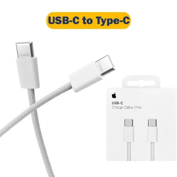 کابل شارژ دو سر تایپ سی اپل 60 وات